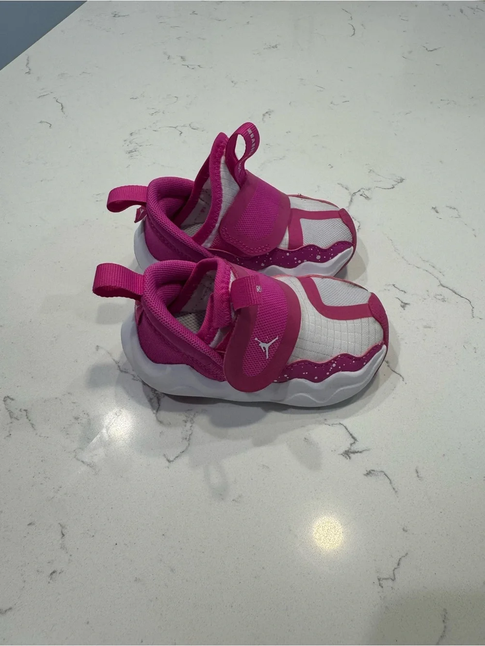 Pink and white Jordan 23/7.2 EasyOn Toddler Shoes size 4C DQ9294-605